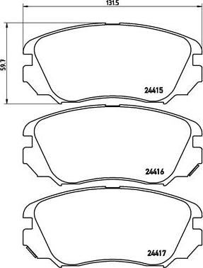 Brembo P 59 054X - Bremsbelagsatz, Scheibenbremse alexcarstop-ersatzteile.com