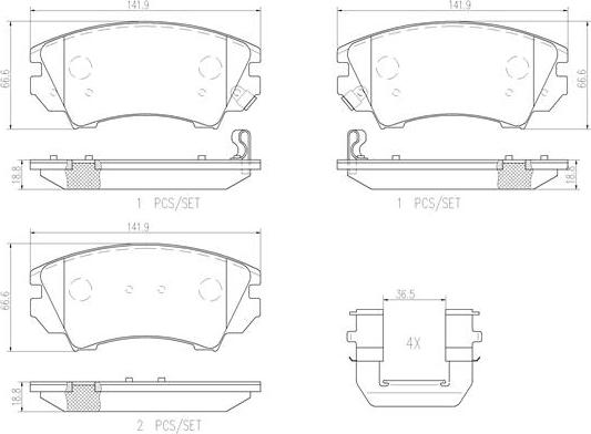 Brembo P59055N - Bremsbelagsatz, Scheibenbremse alexcarstop-ersatzteile.com