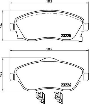 Brembo P 59 036 - Bremsbelagsatz, Scheibenbremse alexcarstop-ersatzteile.com