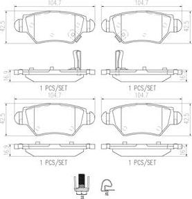 Brembo P59031N - Bremsbelagsatz, Scheibenbremse alexcarstop-ersatzteile.com