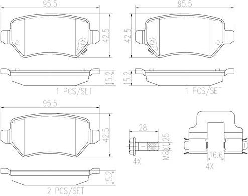 Brembo P59038N - Bremsbelagsatz, Scheibenbremse alexcarstop-ersatzteile.com