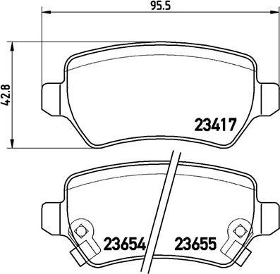 Brembo P 59 038X - Bremsbelagsatz, Scheibenbremse alexcarstop-ersatzteile.com