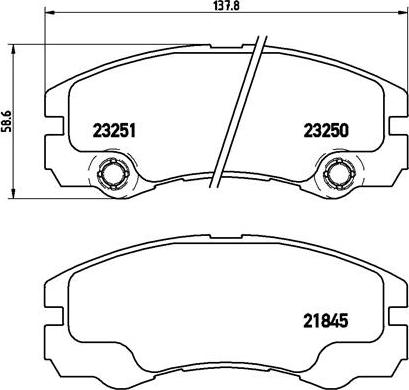 Brembo P 59 033 - Bremsbelagsatz, Scheibenbremse alexcarstop-ersatzteile.com