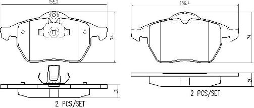 Brembo P59022N - Bremsbelagsatz, Scheibenbremse alexcarstop-ersatzteile.com