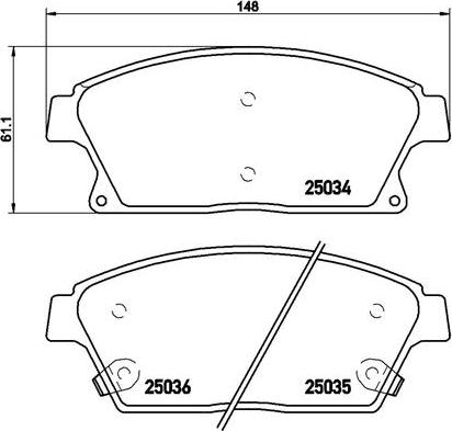 Brembo P 59 077X - Bremsbelagsatz, Scheibenbremse alexcarstop-ersatzteile.com