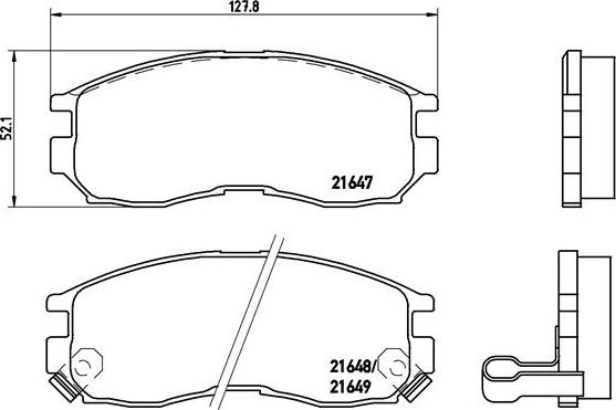 Brembo P 54 014 - Bremsbelagsatz, Scheibenbremse alexcarstop-ersatzteile.com