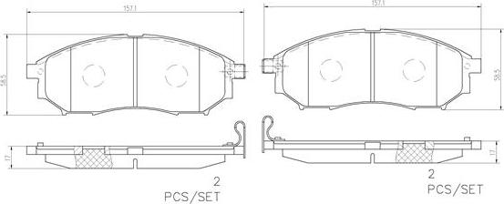 Brembo P56094N - Bremsbelagsatz, Scheibenbremse alexcarstop-ersatzteile.com