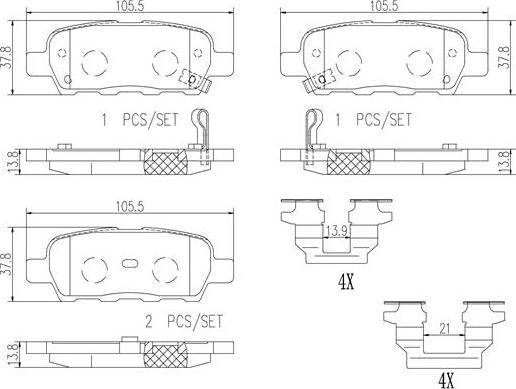 Brembo P56046N - Bremsbelagsatz, Scheibenbremse alexcarstop-ersatzteile.com