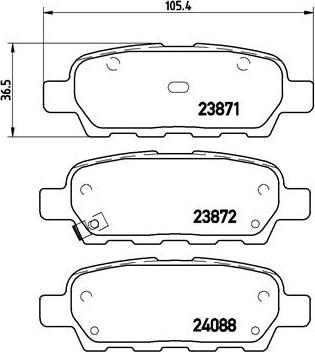 Brembo P 56 046 - Bremsbelagsatz, Scheibenbremse alexcarstop-ersatzteile.com