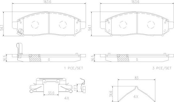 Brembo P56059N - Bremsbelagsatz, Scheibenbremse alexcarstop-ersatzteile.com