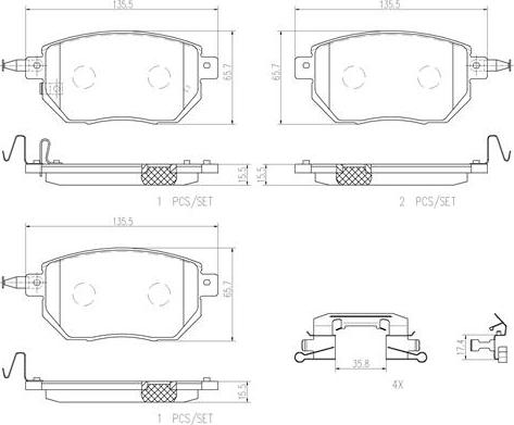 Brembo P56051N - Bremsbelagsatz, Scheibenbremse alexcarstop-ersatzteile.com