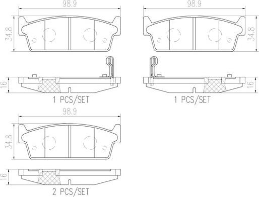 Brembo P56053N - Bremsbelagsatz, Scheibenbremse alexcarstop-ersatzteile.com