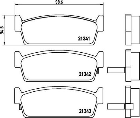 Brembo P 56 053 - Bremsbelagsatz, Scheibenbremse alexcarstop-ersatzteile.com