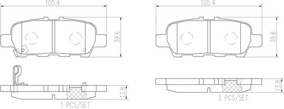 Brembo P56068N - Bremsbelagsatz, Scheibenbremse alexcarstop-ersatzteile.com