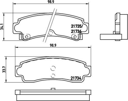 Brembo P 56 063 - Bremsbelagsatz, Scheibenbremse alexcarstop-ersatzteile.com