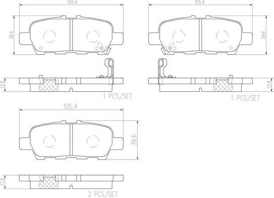 Brembo P56087N - Bremsbelagsatz, Scheibenbremse alexcarstop-ersatzteile.com