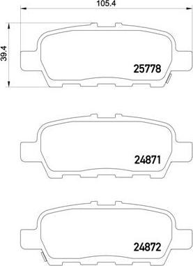 Brembo P 56 087 - Bremsbelagsatz, Scheibenbremse alexcarstop-ersatzteile.com