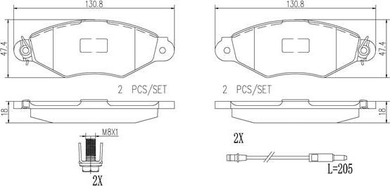 Brembo P56038N - Bremsbelagsatz, Scheibenbremse alexcarstop-ersatzteile.com