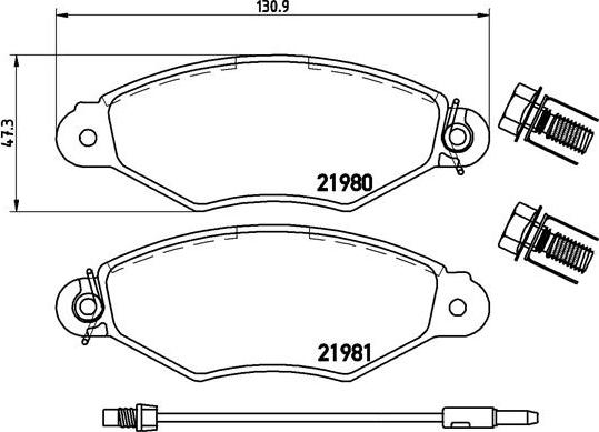 Brembo P 56 038 - Bremsbelagsatz, Scheibenbremse alexcarstop-ersatzteile.com