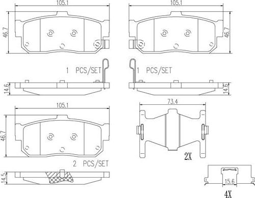 Brembo P56029N - Bremsbelagsatz, Scheibenbremse alexcarstop-ersatzteile.com