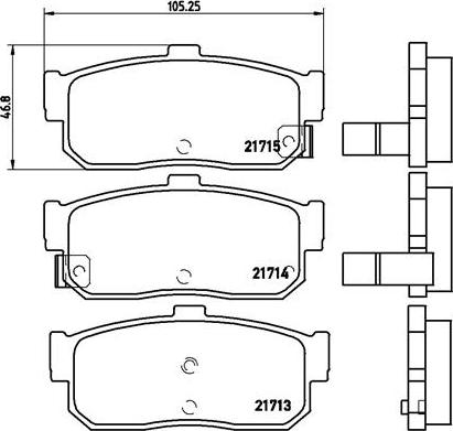 Brembo P 56 029 - Bremsbelagsatz, Scheibenbremse alexcarstop-ersatzteile.com