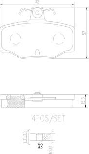 Brembo P56024N - Bremsbelagsatz, Scheibenbremse alexcarstop-ersatzteile.com