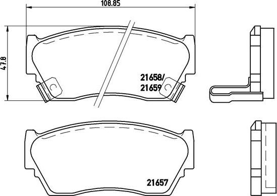 Brembo P 56 027 - Bremsbelagsatz, Scheibenbremse alexcarstop-ersatzteile.com