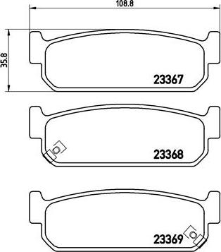 Brembo P 56 071 - Bremsbelagsatz, Scheibenbremse alexcarstop-ersatzteile.com