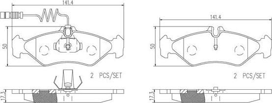 Brembo P50081N - Bremsbelagsatz, Scheibenbremse alexcarstop-ersatzteile.com