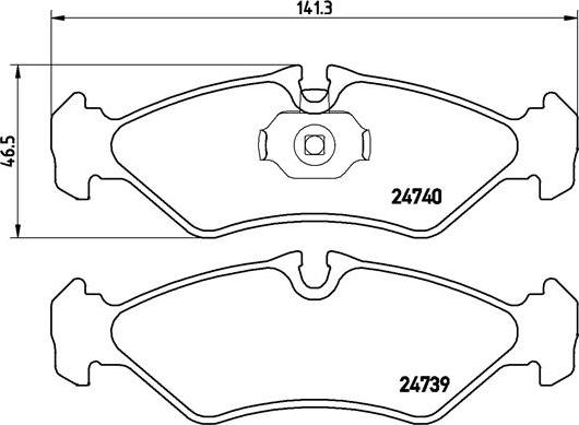 Brembo P 50 081 - Bremsbelagsatz, Scheibenbremse alexcarstop-ersatzteile.com