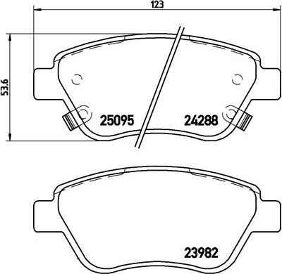 Brembo P 66 001 - Bremsbelagsatz, Scheibenbremse alexcarstop-ersatzteile.com