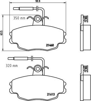 Brembo P 61 043 - Bremsbelagsatz, Scheibenbremse alexcarstop-ersatzteile.com