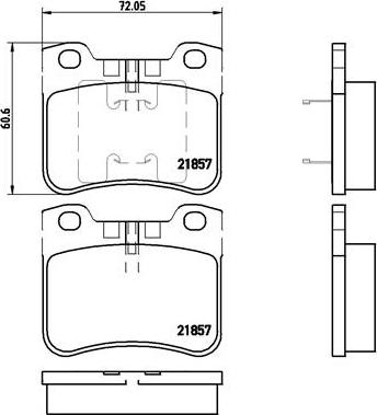 Brembo P 61 059 - Bremsbelagsatz, Scheibenbremse alexcarstop-ersatzteile.com