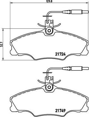 Brembo P 61 056 - Bremsbelagsatz, Scheibenbremse alexcarstop-ersatzteile.com