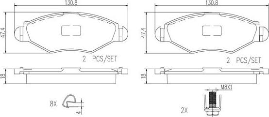 Brembo P61063N - Bremsbelagsatz, Scheibenbremse alexcarstop-ersatzteile.com