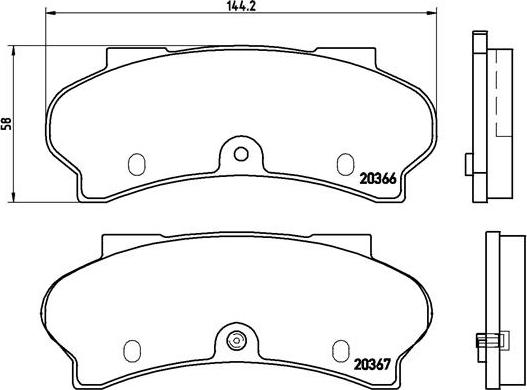 Brembo P 61 011 - Bremsbelagsatz, Scheibenbremse alexcarstop-ersatzteile.com