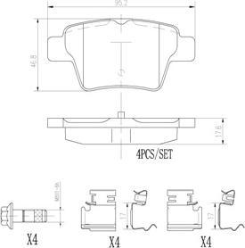 Brembo P61080N - Bremsbelagsatz, Scheibenbremse alexcarstop-ersatzteile.com