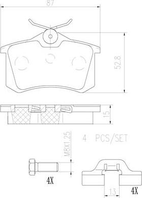 Brembo P61088N - Bremsbelagsatz, Scheibenbremse alexcarstop-ersatzteile.com