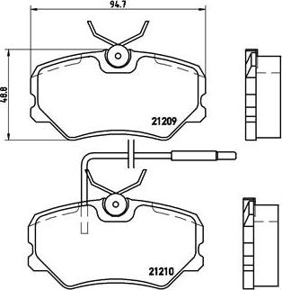 Brembo P 61 035 - Bremsbelagsatz, Scheibenbremse alexcarstop-ersatzteile.com