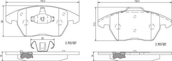 Brembo P61076N - Bremsbelagsatz, Scheibenbremse alexcarstop-ersatzteile.com