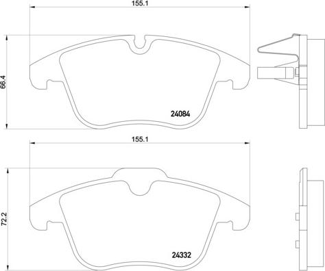 Brembo P 61 106 - Bremsbelagsatz, Scheibenbremse alexcarstop-ersatzteile.com