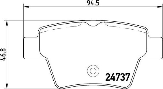 Brembo P 61 100 - Bremsbelagsatz, Scheibenbremse alexcarstop-ersatzteile.com