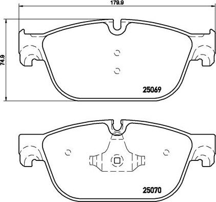 Brembo P 61 107 - Bremsbelagsatz, Scheibenbremse alexcarstop-ersatzteile.com