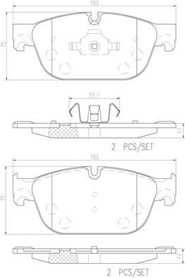 Brembo P61115N - Bremsbelagsatz, Scheibenbremse alexcarstop-ersatzteile.com