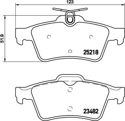 Brembo P61110N - Bremsbelagsatz, Scheibenbremse alexcarstop-ersatzteile.com