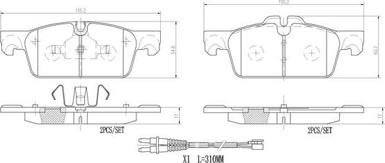 Brembo P61112N - Bremsbelagsatz, Scheibenbremse alexcarstop-ersatzteile.com