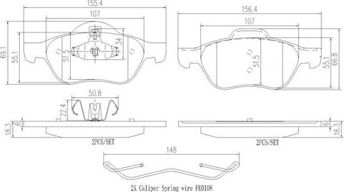 Brembo P68048N - Bremsbelagsatz, Scheibenbremse alexcarstop-ersatzteile.com