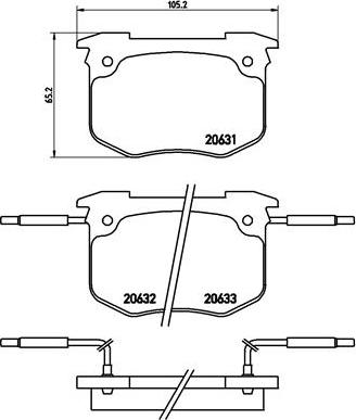 Brembo P 68 011 - Bremsbelagsatz, Scheibenbremse alexcarstop-ersatzteile.com