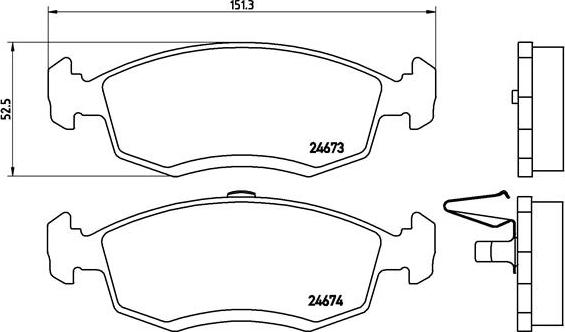 Brembo P 68 039 - Bremsbelagsatz, Scheibenbremse alexcarstop-ersatzteile.com