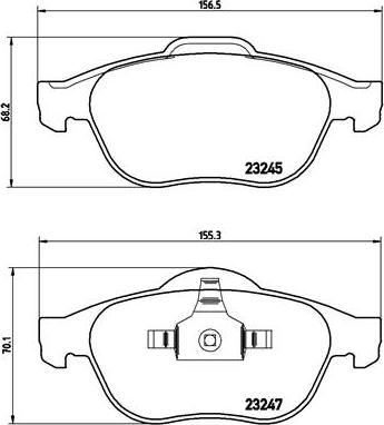 Brembo P 68 030 - Bremsbelagsatz, Scheibenbremse alexcarstop-ersatzteile.com